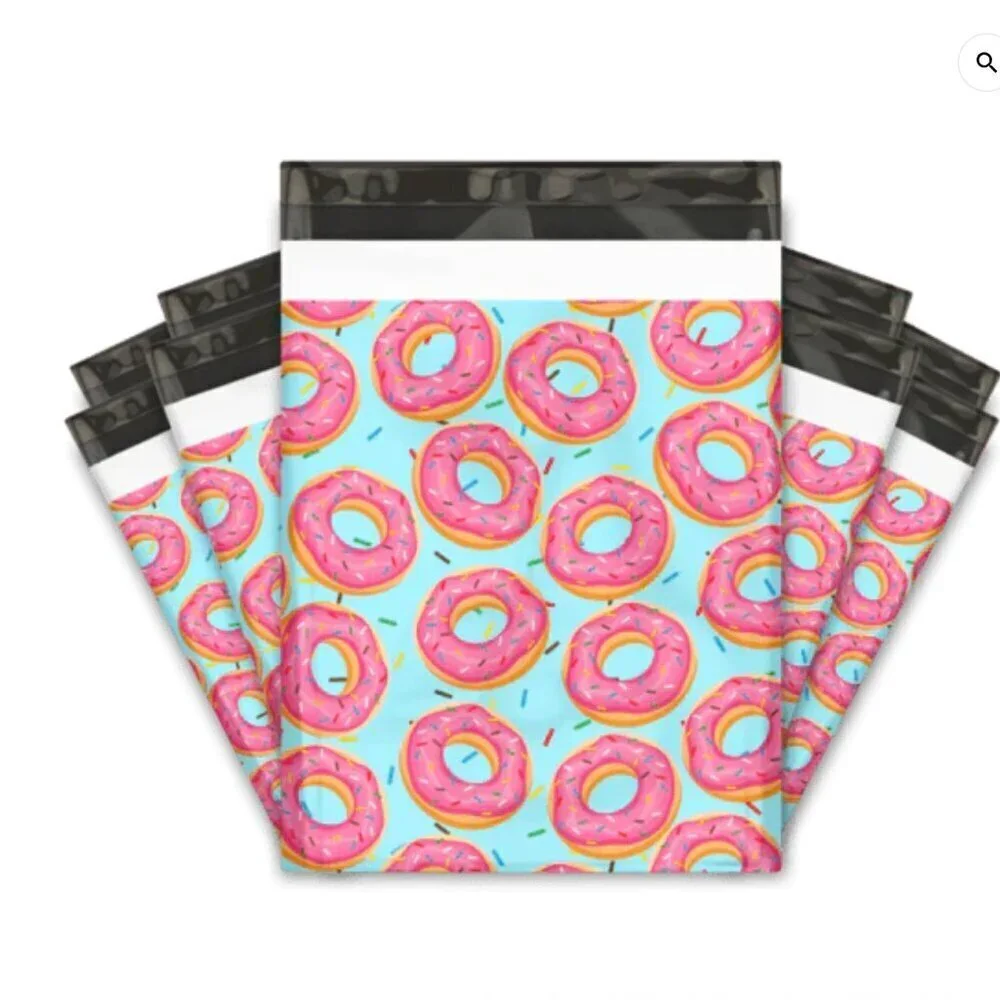 10x13 Donut Print Poly Mailers Lot of 20 Shipping Bags